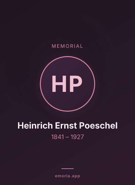 Memorial portrait of Heinrich Ernst Poeschel