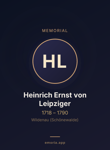 Memorial portrait of Heinrich Ernst von Leipziger