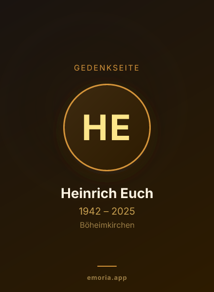 Gedenkportrait von Heinrich Euch