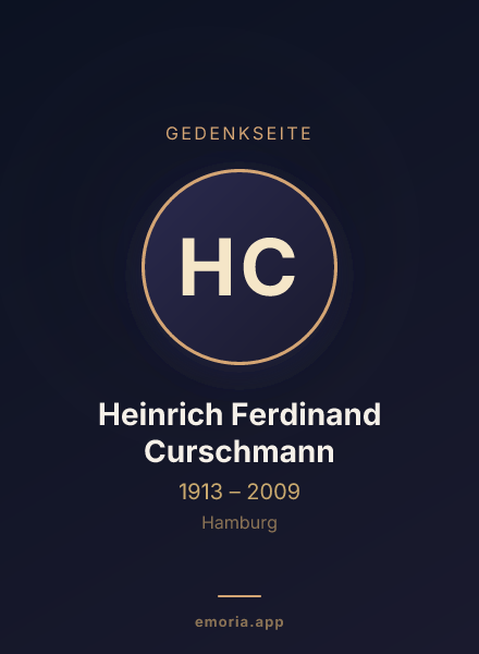 Gedenkportrait von Heinrich Ferdinand Curschmann