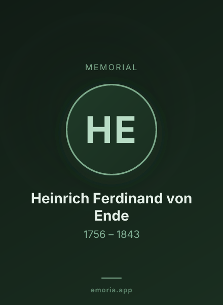 Memorial portrait of Heinrich Ferdinand von Ende