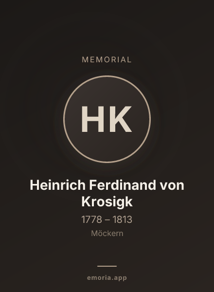 Memorial portrait of Heinrich Ferdinand von Krosigk