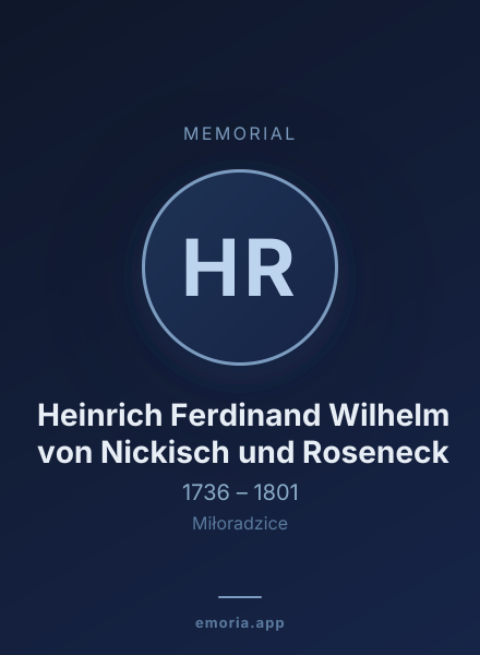 Memorial portrait of Heinrich Ferdinand Wilhelm von Nickisch und Roseneck