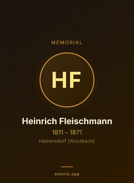 Memorial portrait of Heinrich Fleischmann