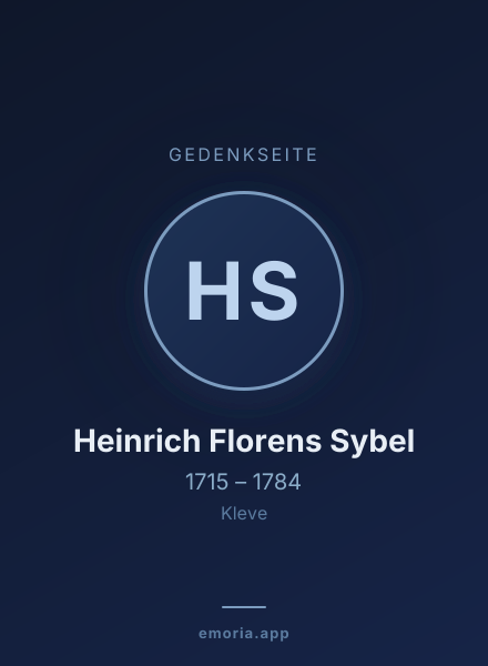 Gedenkportrait von Heinrich Florens Sybel