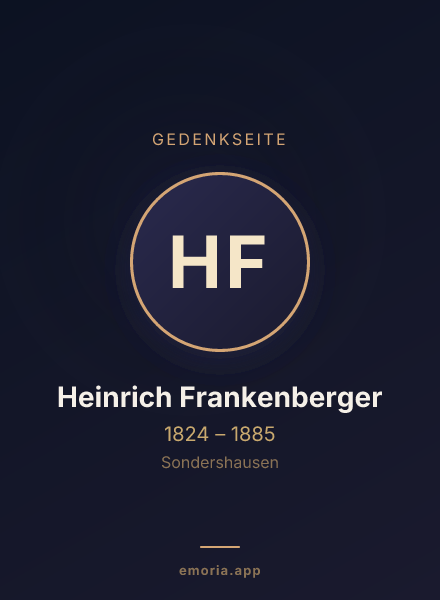 Gedenkportrait von Heinrich Frankenberger