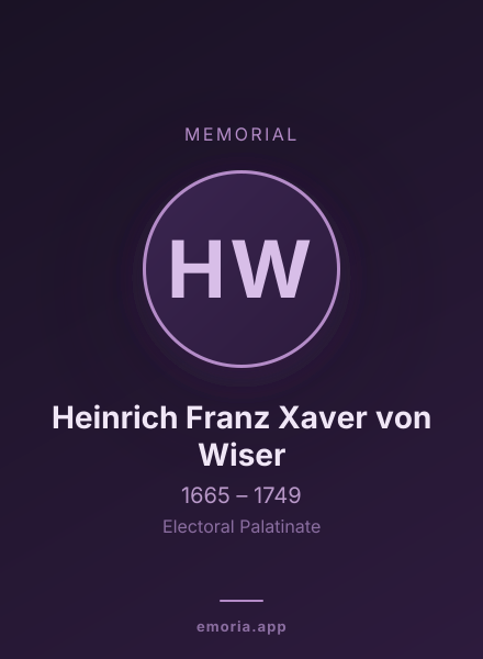 Memorial portrait of Heinrich Franz Xaver von Wiser