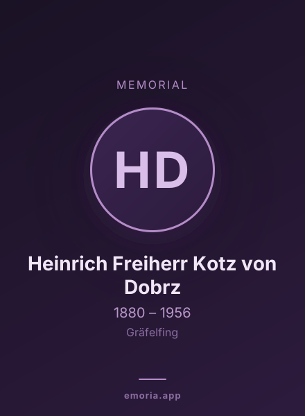 Memorial portrait of Heinrich Freiherr Kotz von Dobrz