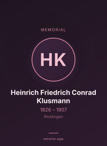 Memorial portrait of Heinrich Friedrich Conrad Klusmann