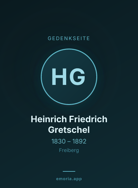 Gedenkportrait von Heinrich Friedrich Gretschel