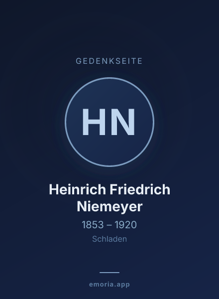 Gedenkportrait von Heinrich Friedrich Niemeyer