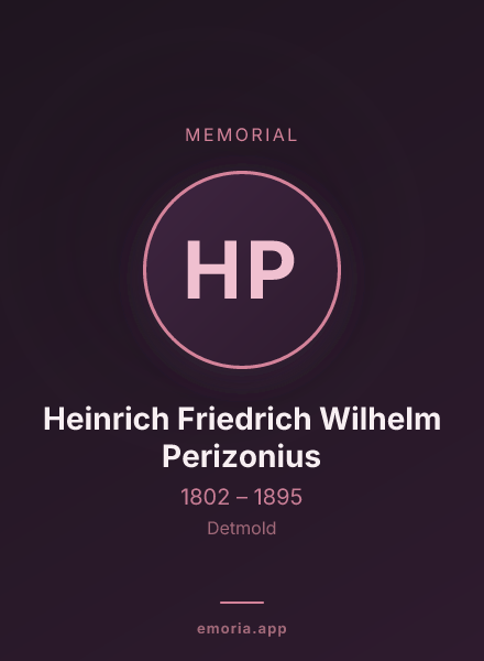 Memorial portrait of Heinrich Friedrich Wilhelm Perizonius