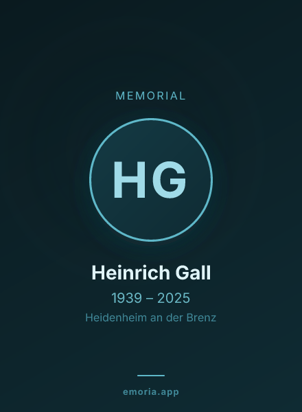 Memorial portrait of Heinrich Gall
