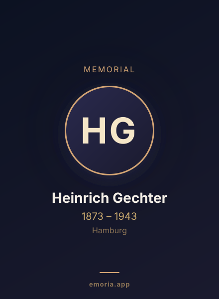 Memorial portrait of Heinrich Gechter