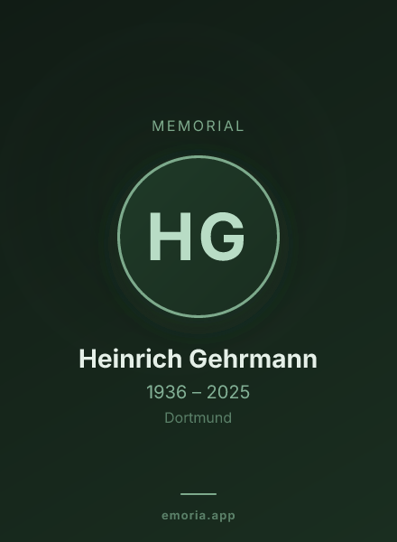 Memorial portrait of Heinrich Gehrmann