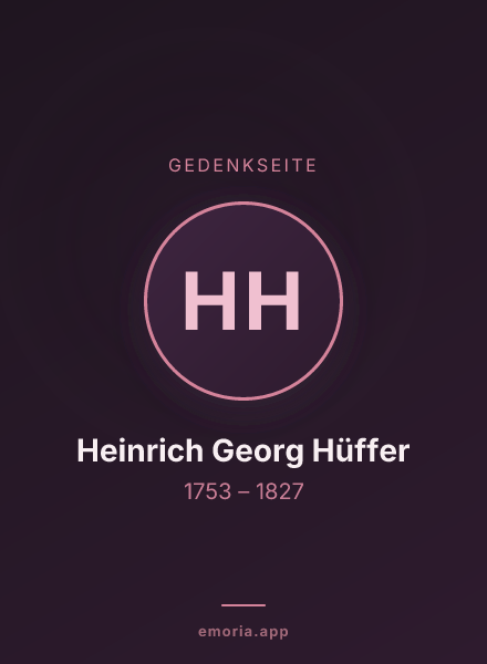 Gedenkportrait von Heinrich Georg Hüffer