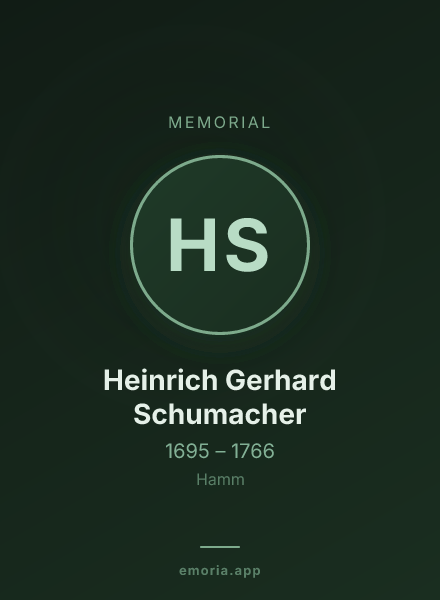 Memorial portrait of Heinrich Gerhard Schumacher
