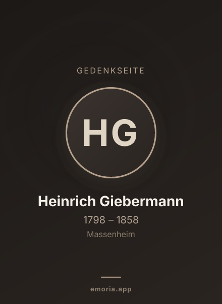 Gedenkportrait von Heinrich Giebermann