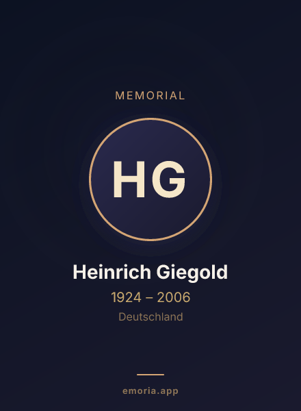 Memorial portrait of Heinrich Giegold