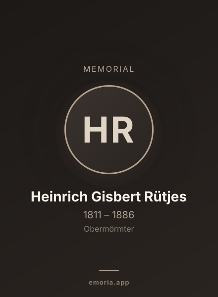 Memorial portrait of Heinrich Gisbert Rütjes