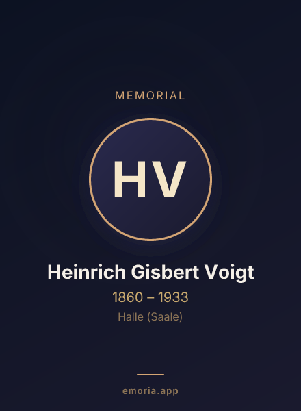 Memorial portrait of Heinrich Gisbert Voigt