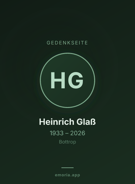 Gedenkportrait von Heinrich Glaß