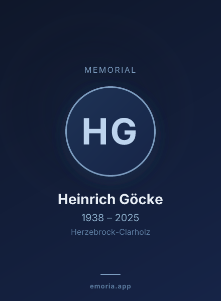 Memorial portrait of Heinrich Göcke