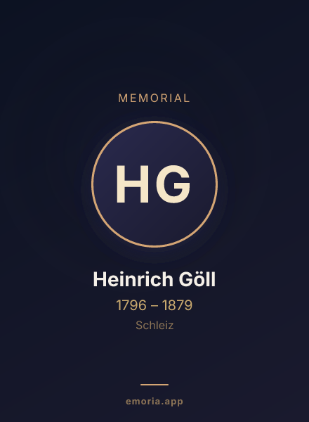 Memorial portrait of Heinrich Göll
