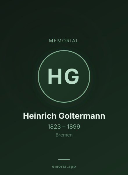 Memorial portrait of Heinrich Goltermann