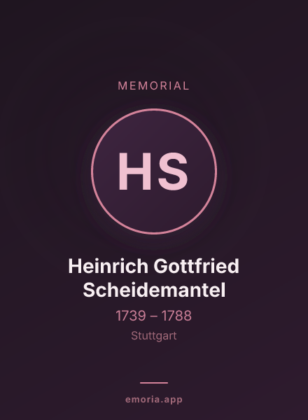 Memorial portrait of Heinrich Gottfried Scheidemantel
