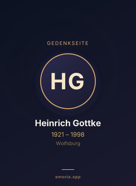 Gedenkportrait von Heinrich Gottke
