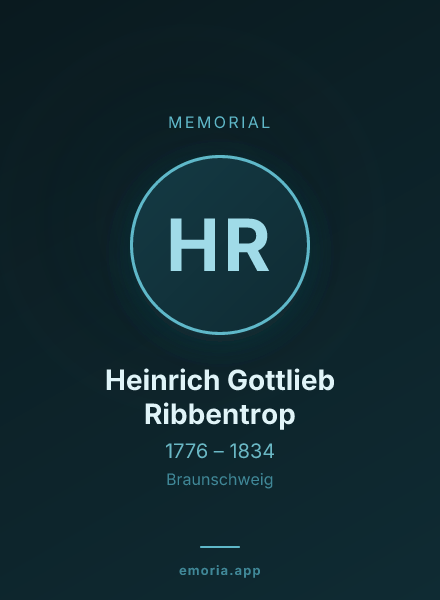Memorial portrait of Heinrich Gottlieb Ribbentrop