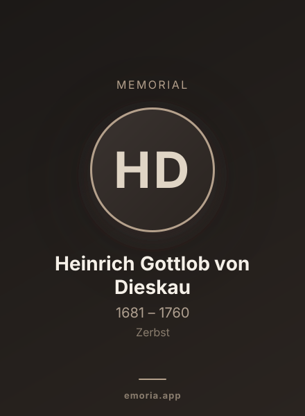 Memorial portrait of Heinrich Gottlob von Dieskau