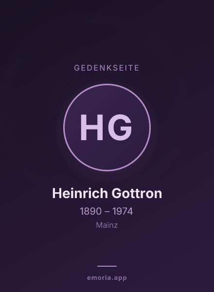 Gedenkportrait von Heinrich Gottron