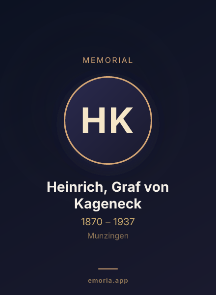Memorial portrait of Heinrich, Graf von Kageneck