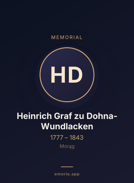 Memorial portrait of Heinrich Graf zu Dohna-Wundlacken
