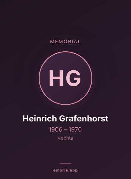 Memorial portrait of Heinrich Grafenhorst