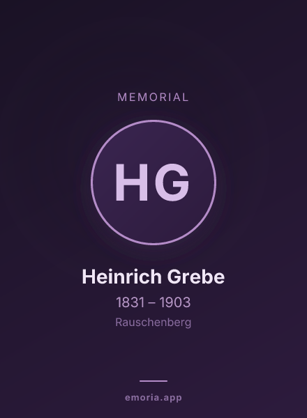 Memorial portrait of Heinrich Grebe