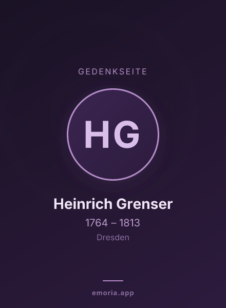 Gedenkportrait von Heinrich Grenser