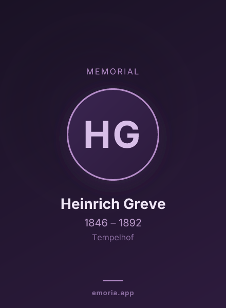Memorial portrait of Heinrich Greve