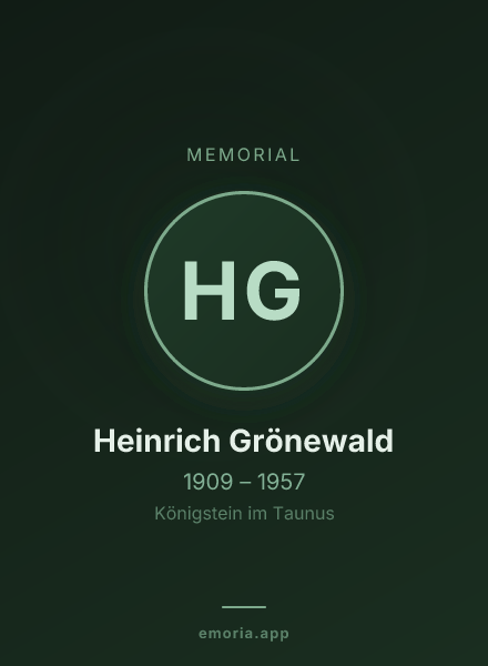 Memorial portrait of Heinrich Grönewald
