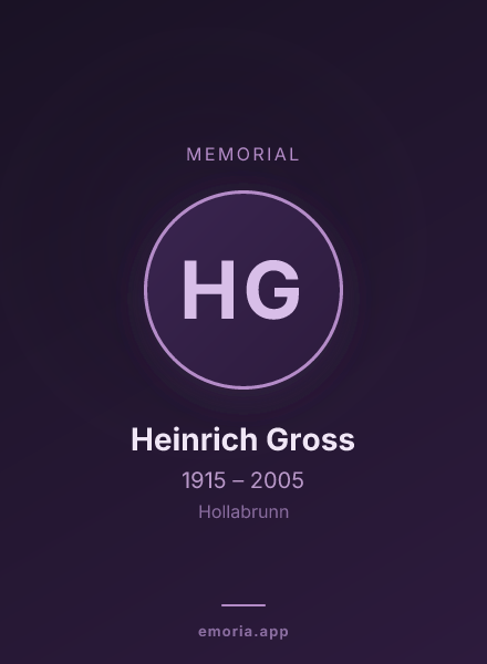 Memorial portrait of Heinrich Gross