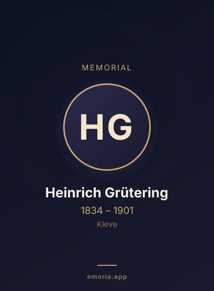 Memorial portrait of Heinrich Grütering