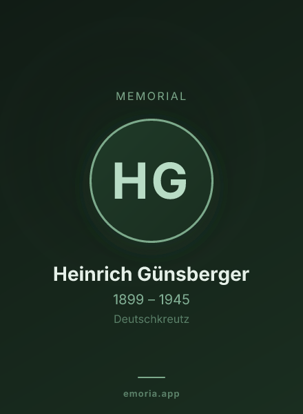 Memorial portrait of Heinrich Günsberger