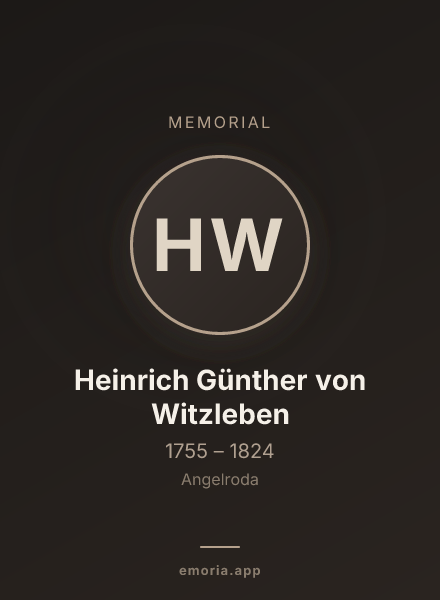 Memorial portrait of Heinrich Günther von Witzleben