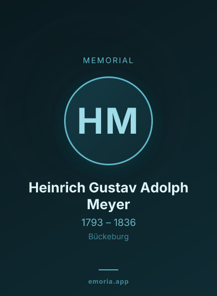 Memorial portrait of Heinrich Gustav Adolph Meyer