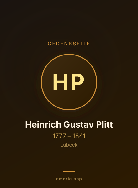 Gedenkportrait von Heinrich Gustav Plitt