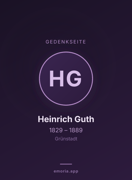 Gedenkportrait von Heinrich Guth