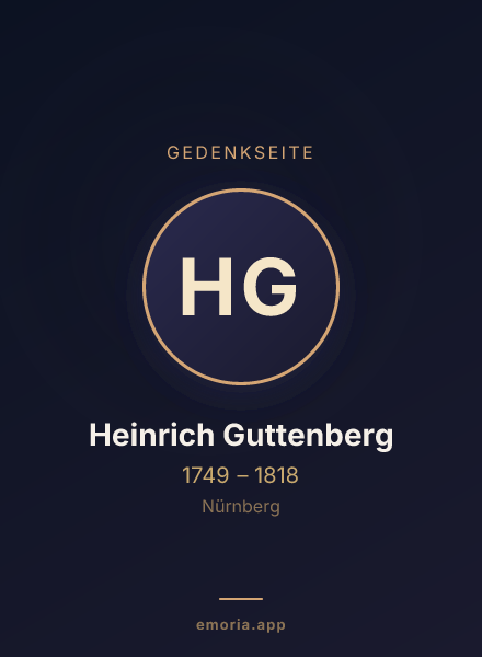 Gedenkportrait von Heinrich Guttenberg