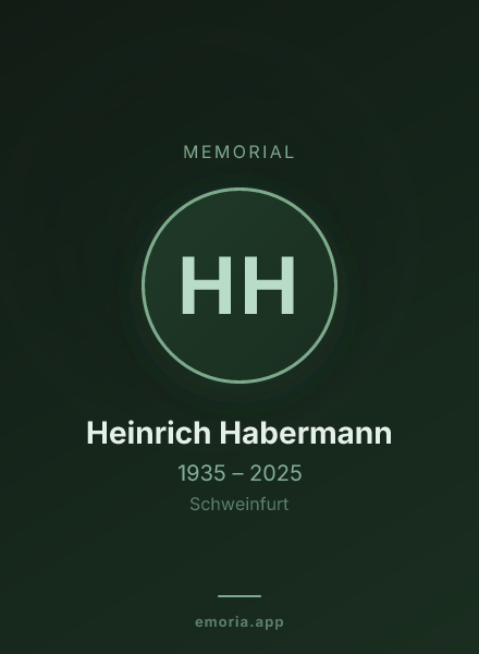 Memorial portrait of Heinrich Habermann